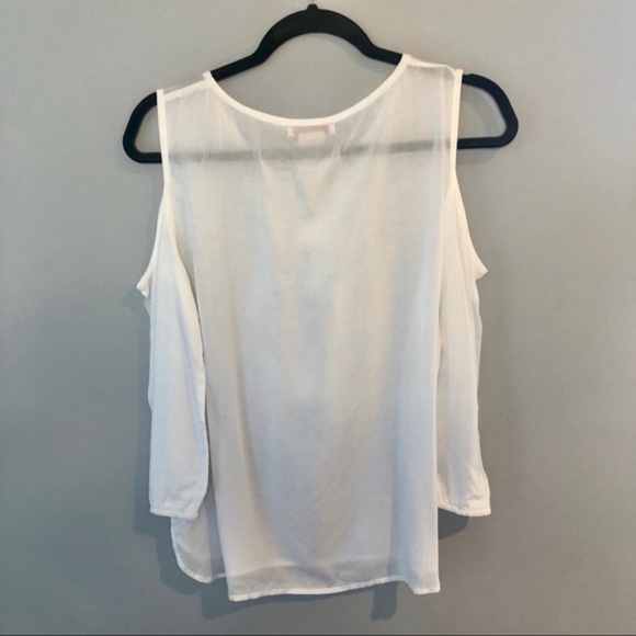 NWT Manguun Cold Should White Blouse - Picture 9 of 10